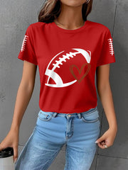 T-shirt décontracté pour femmes Football Gameday Football Fans