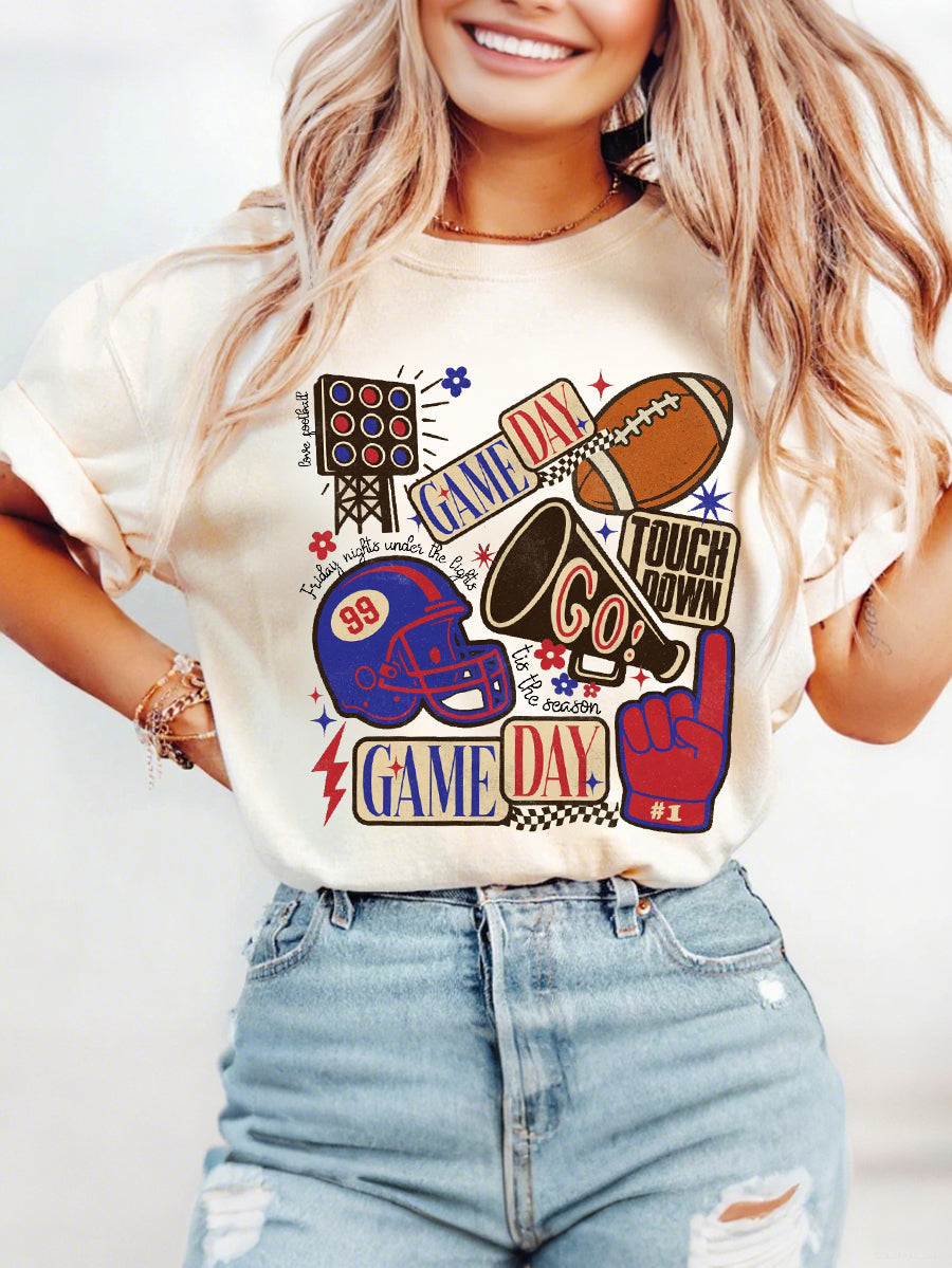 T-shirt décontracté Gameday pour femmes Football Fans