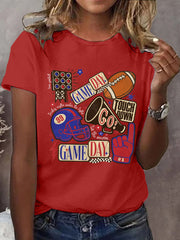 T-shirt décontracté Gameday pour femmes Football Fans