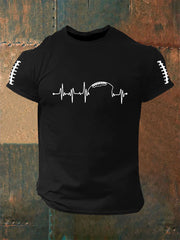 T-shirt à manches courtes imprimé Football pour hommes