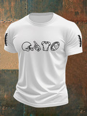T-shirt à manches courtes imprimé Football pour hommes