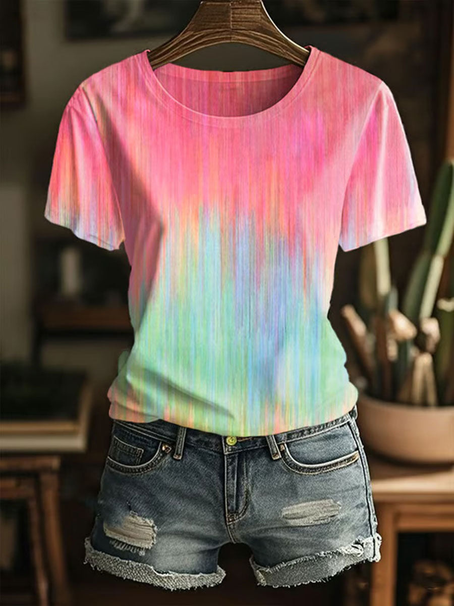 T-shirt à imprimé sensibilisation au cancer du sein pour femmes