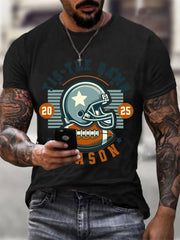 T-shirt décontracté pour hommes Tis The Damn Season 2025 Gameday Football Fans