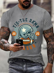 T-shirt décontracté pour hommes Tis The Damn Season 2025 Gameday Football Fans