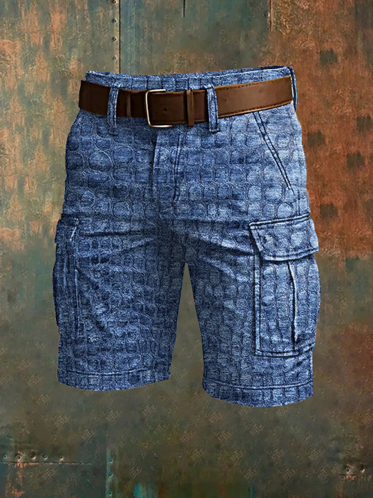 Hommes de vacances rétro Business Art Print Casual Shorts