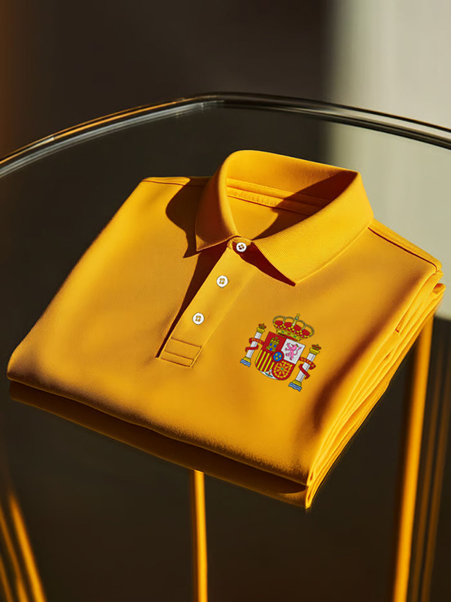 Chemise imprimée à manches courtes de style espagnol pour hommes