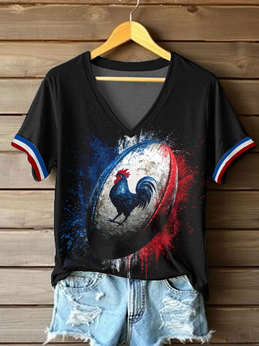 T-shirt à manches courtes France Rugby Femme
