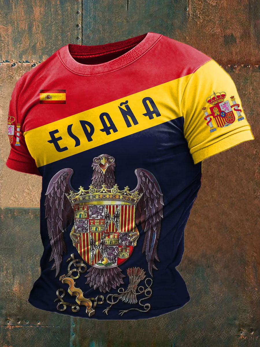 T-shirt imprimé de l'Espagne des hommes