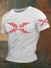 T-shirt imprimé Tercios Croix d'Espagne de Bourgogne pour hommes