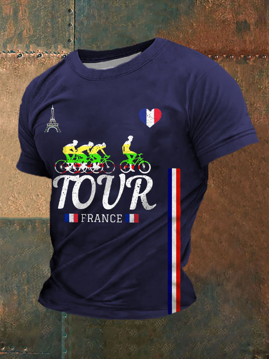 T-shirt à manches courtes imprimé Tour de France Homme
