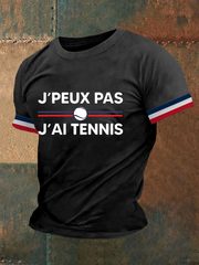T-shirt décontracté imprimé tennis pour femmes