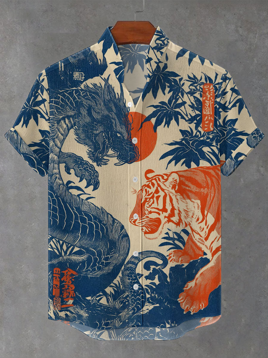 Chemise Homme Imprimé Art Japonais
