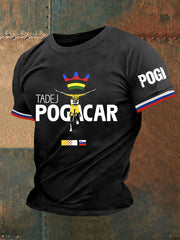 T-shirt Pogi Print Short Seeves pour homme