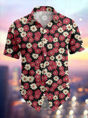 Chemise à manches courtes hawaïenne décontractée Resort pour hommes