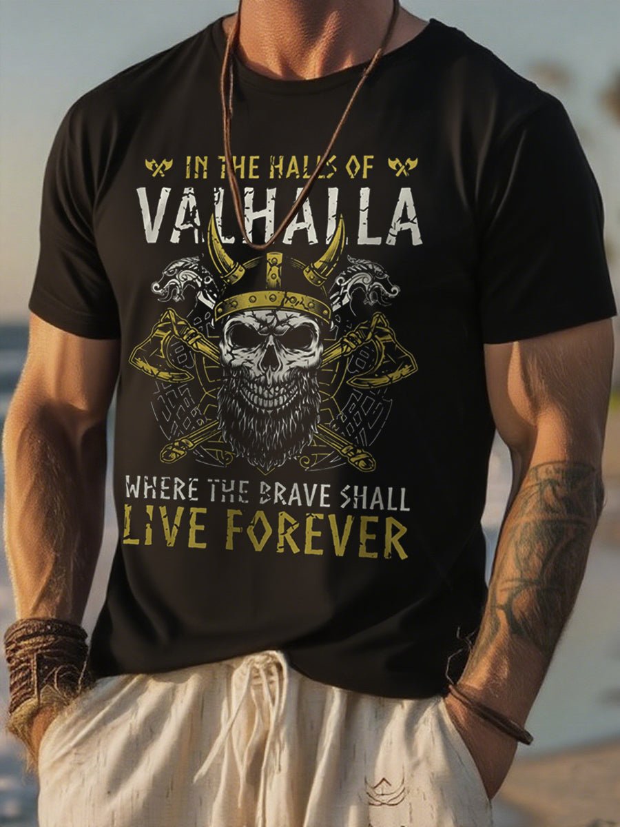 T-shirt manches courtes Viking Print pour homme
