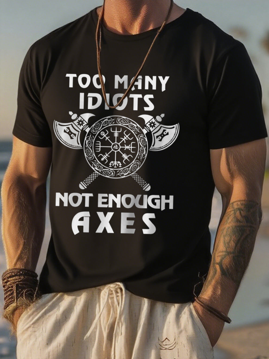 T-shirt manches courtes Viking Print pour homme