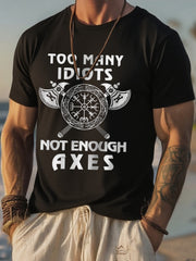 T-shirt manches courtes Viking Print pour homme