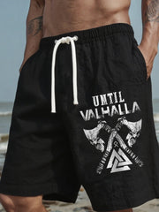 Short en lin imprimé Viking Homme