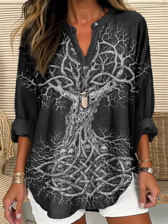 Haut en coton Vintage Viking Celtic Knot Art pour femme