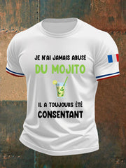 T-shirt à manches courtes Je N'aiJamais Abusé Du Mojito pour homme