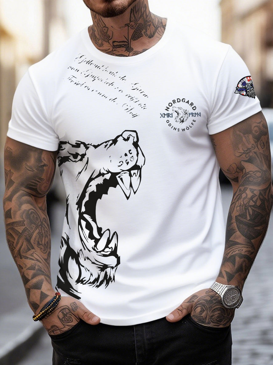 T-shirts Viking Wolf pour hommes