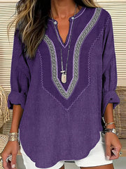 Chemise décontractée à imprimé lin Viking Celtic Knot Art Femme
