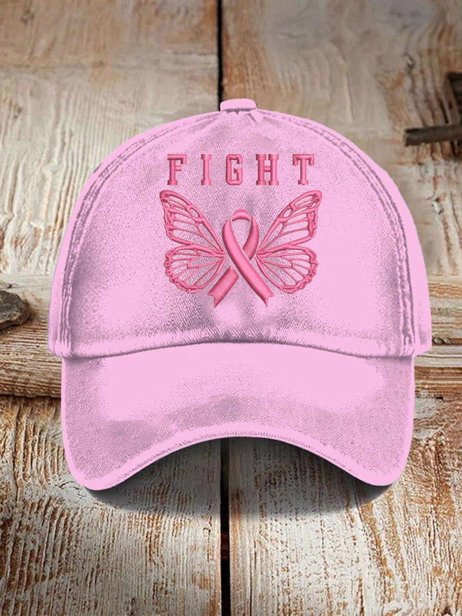 Chapeau à imprimé rose cancer du sein unisexe
