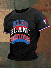 T-shirt à manches courtes Bleu Blanc Rouge Homme