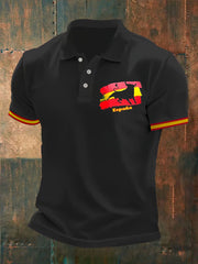 Polo à manches courtes imprimé Spanish Toro pour homme