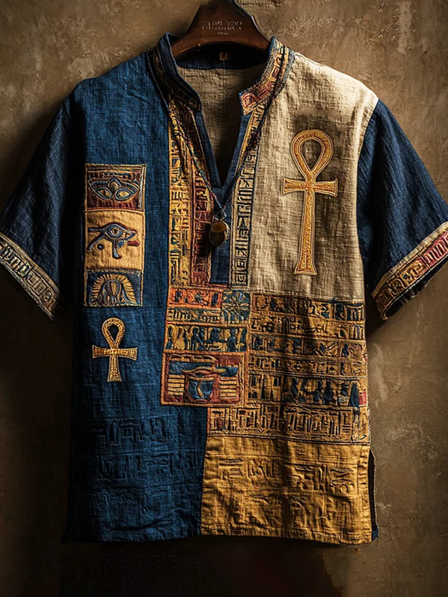 T-shirt imprimé ancien égyptien pour hommes