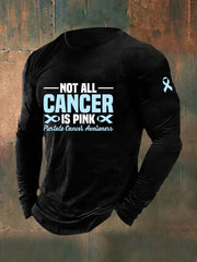 T-shirt décontracté imprimé sensibilisation au cancer de la prostate pour hommes