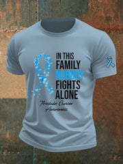 T-shirt décontracté imprimé sensibilisation au cancer de la prostate pour hommes