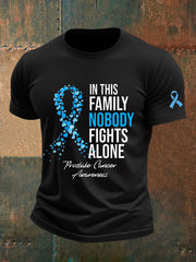 T-shirt décontracté imprimé sensibilisation au cancer de la prostate pour hommes