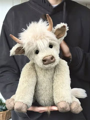 Poupée de vache aux cheveux longs Simulation Highland Cow