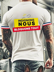 T-shirt à manches courtes Bloquons tout Homme