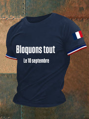 T-shirt à manches courtes Bloquons tout Homme