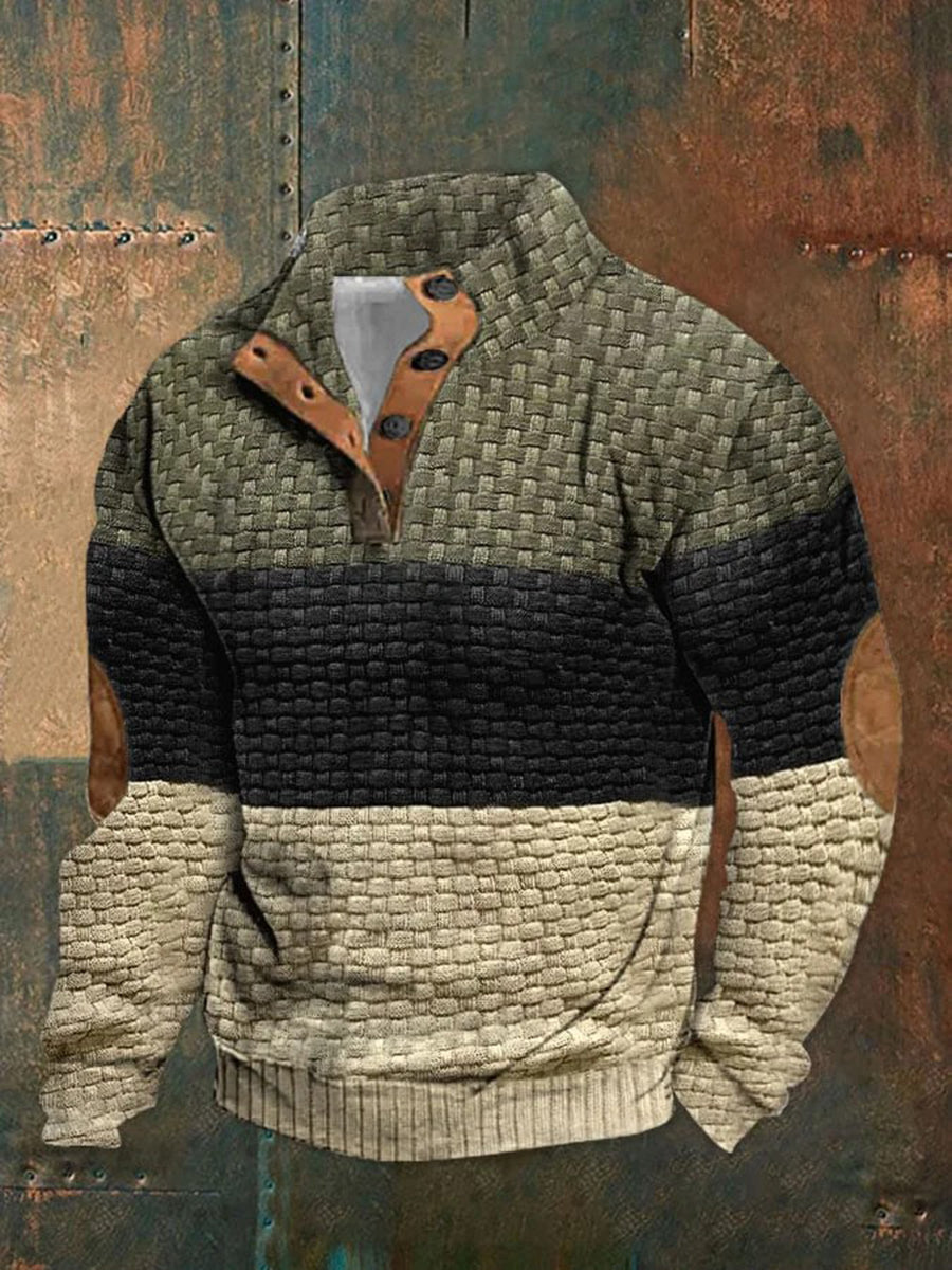 Sweat-shirt décontracté imprimé western vintage pour hommes