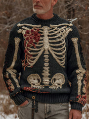 Les hommes d'Halloween Squelette Imprimé Tops