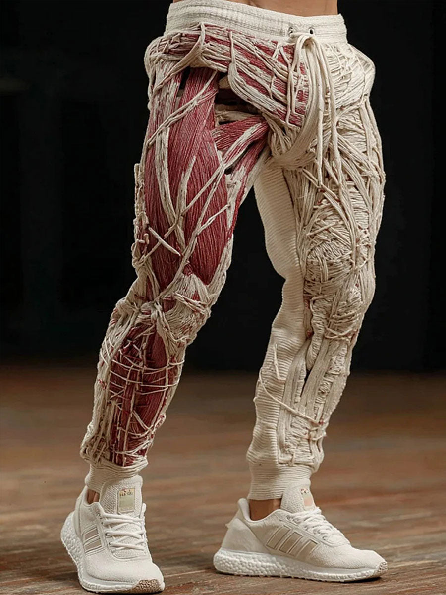 Pantalon décontracté imprimé Halloween Muscle pour hommes