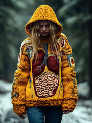 Vêtements pour femmes Halloween Intestin Imprimer Tops