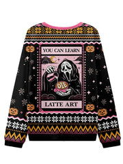 Sweat-shirt Femme Scream Face Halloween Ugly