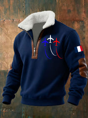 Chandail à capuchon zippé Avion De Combat Baggy Homme