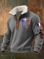 Chandail à capuchon zippé Avion De Combat Baggy Homme