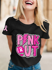 T-shirts rugby de sensibilisation au cancer du sein pour femmes
