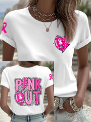 T-shirts rugby de sensibilisation au cancer du sein pour femmes