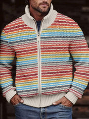 Vestes imprimées à rayures pour hommes en automne et en hiver