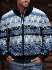 Vestes imprimées village de neige pour homme