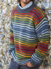 Tops à rayures automne et hiver pour hommes