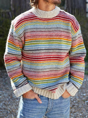 Tops à rayures automne et hiver pour hommes