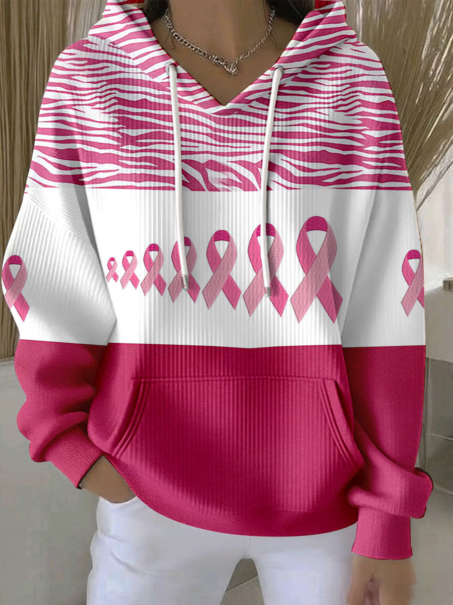 Sweats Femme Ruban Rose Cancer Du Sein